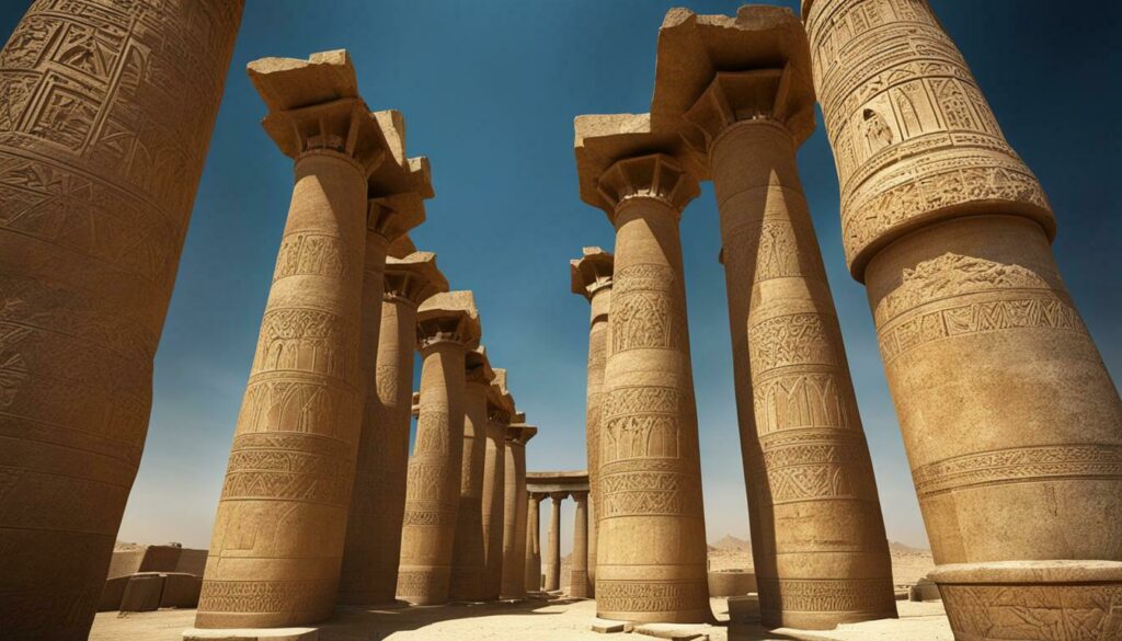 Ancient Mesopotamian stone pillars